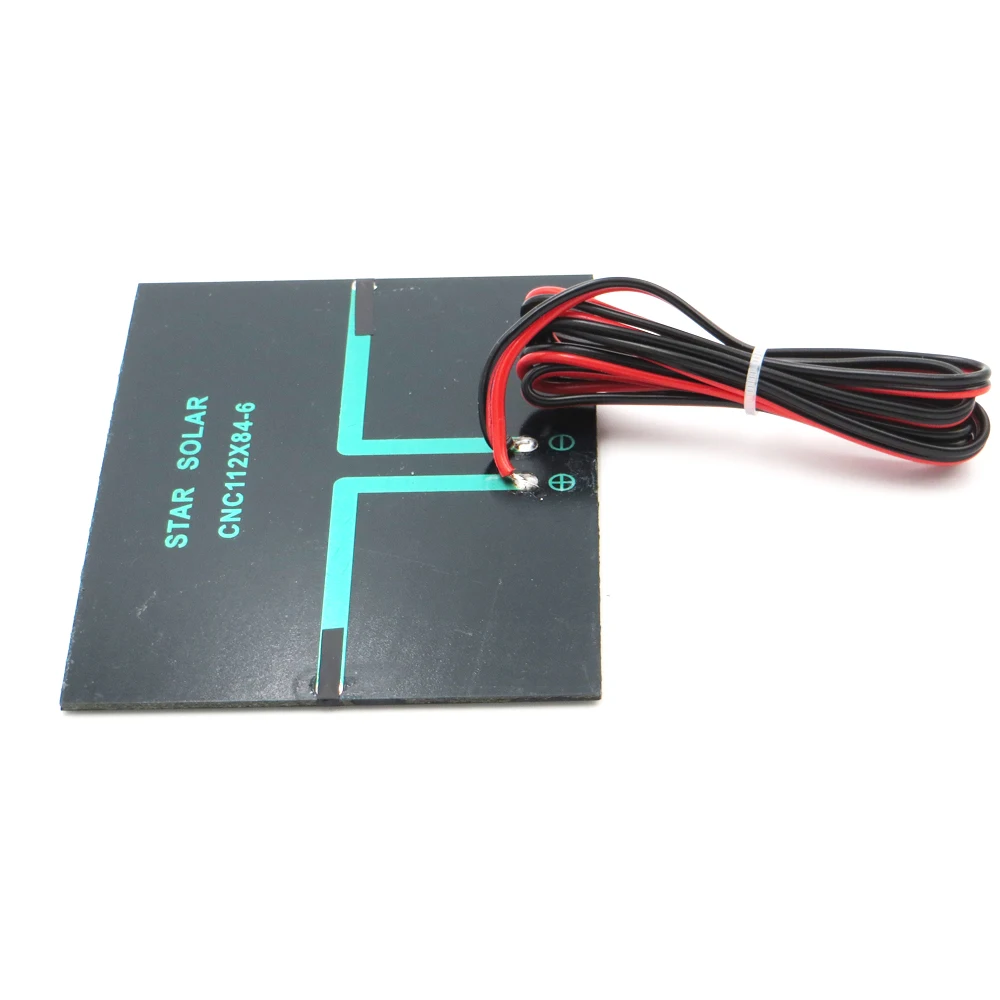 1pc x 6V 1.1Watt with 100cm extend wire Solar Panel Polycrystalline Silicon DIY Battery Charger Small Mini Cell cable toy |