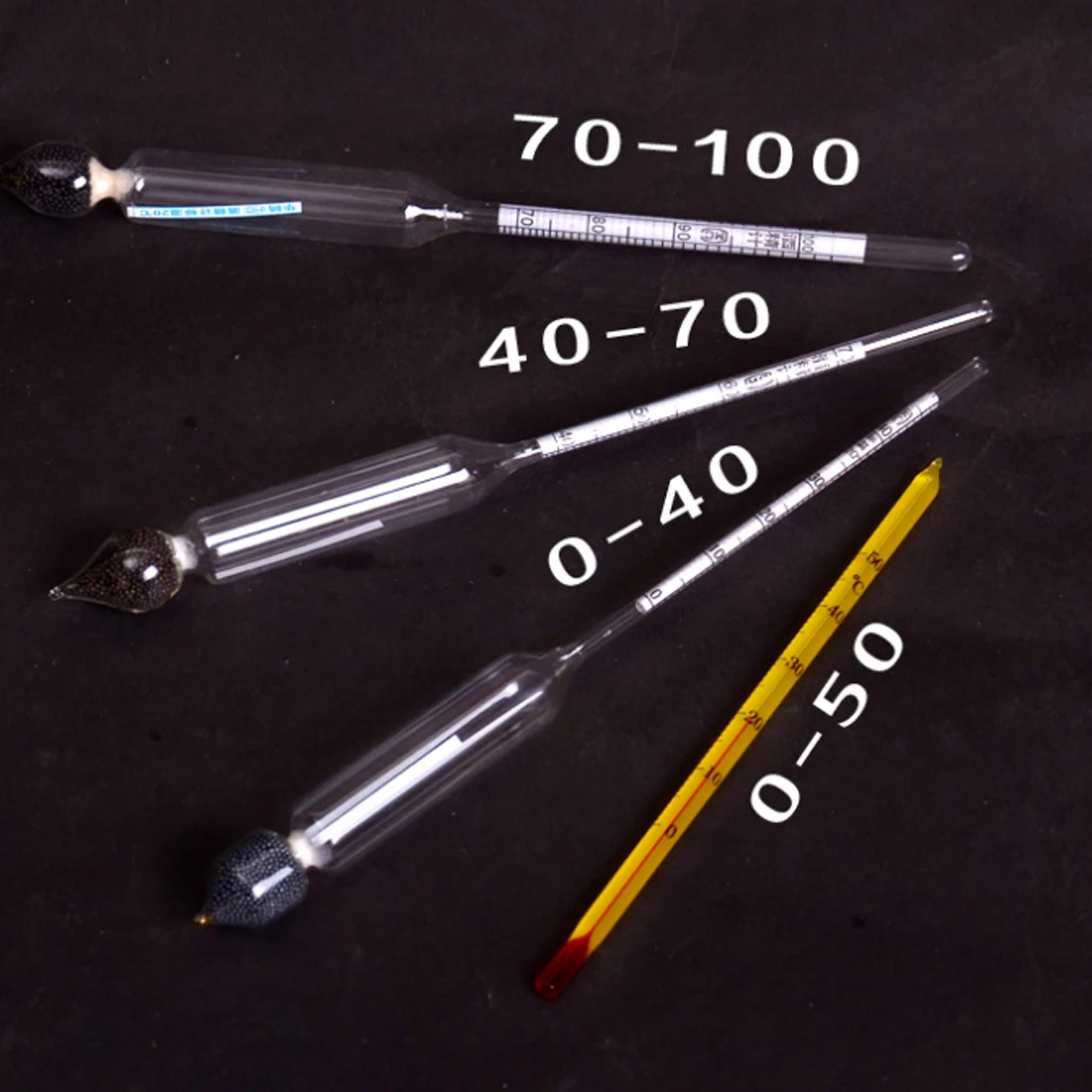 Набор для измерения концентрации спирта гидрометр и термометр 0-100% 3 шт. |