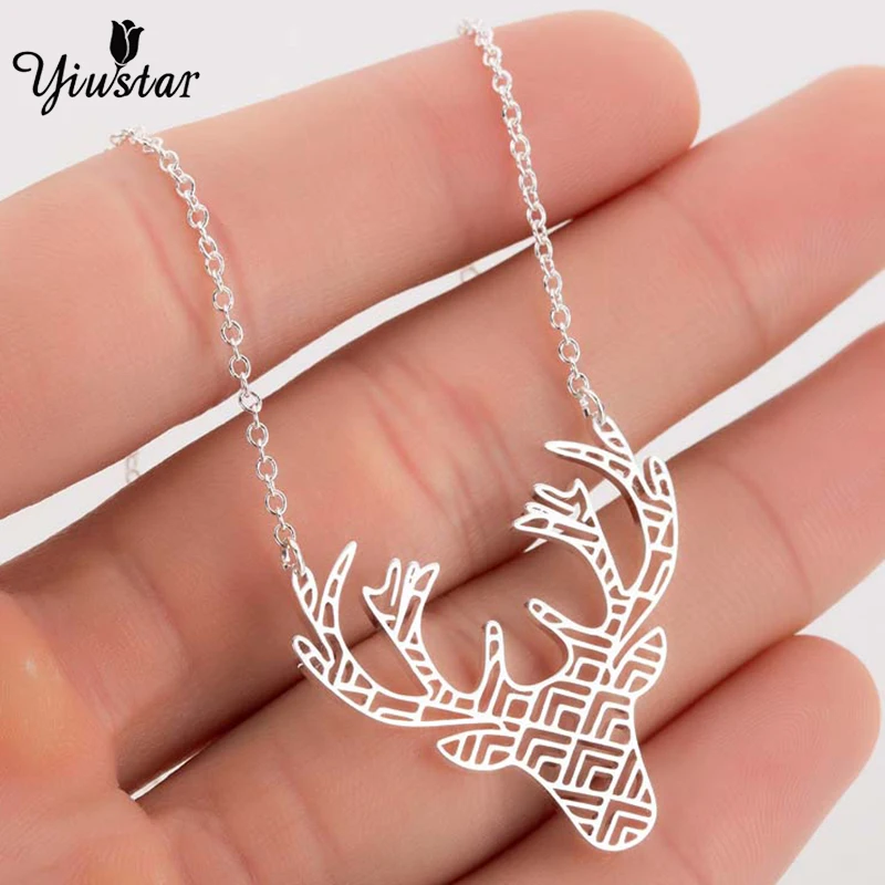 Yiustar Sweet New Fashion Charming Elegant Deer Necklace Pendant Animal Studs For Women Girls Celebrate Graduate Perfect Jewelry
Yiustar Sweet New Fashion Charming Elegant Deer Necklace Pendant Animal Studs For Women Girls Celebrate Graduate Perfect Jewelry