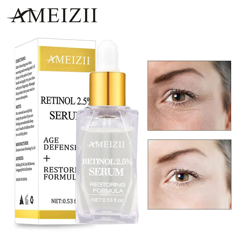 Retinol Vitamin A 2.5% and Hyaluronic Acid Serum Anti-aging Antioxidant Anti-Wrinkle Whitening Serum Skin Care Fade Fine Lines
Retinol Vitamin A 2.5% and Hyaluronic Acid Serum Anti-aging Antioxidant Anti-Wrinkle Whitening Serum Skin Care Fade Fine Lines