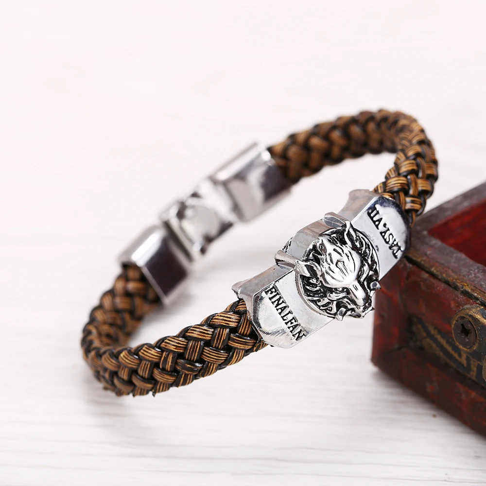 J Store Souvenir Wolf Logo Bracelets for Women Men Hot Game Final Fantasy Weave Leather Bracelet Cos Bangles Fashion Jewelry
J Store Souvenir Wolf Logo Bracelets for Women Men Hot Game Final Fantasy Weave Leather Bracelet Cos Bangles Fashion Jewelry