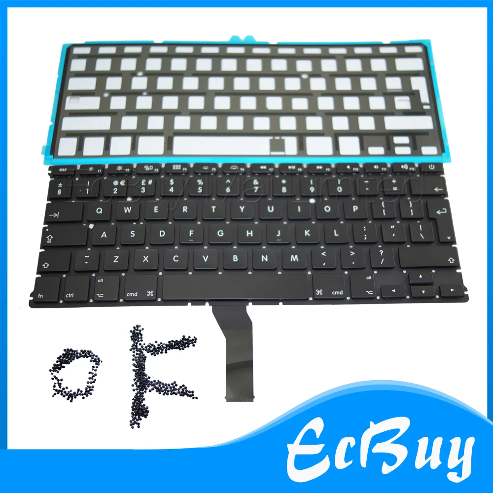 New UK Keyboard with Backlight + keyboard screws for Macbook Air 13.3" A1369 A1466 2011-2014 Years
New UK Keyboard with Backlight + keyboard screws for Macbook Air 13.3" A1369 A1466 2011-2014 Years
