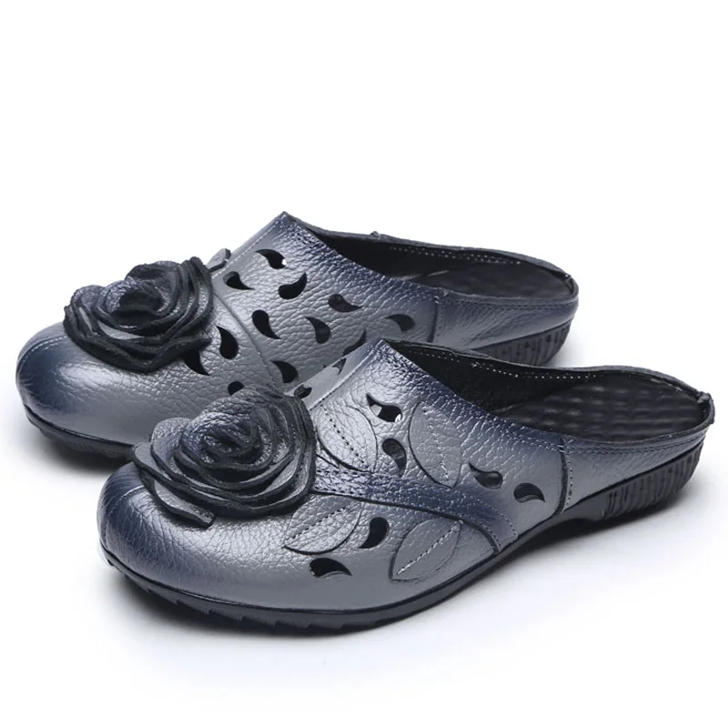 DRKANOL Genuine Leather Women Slippers Summer Flat Shoes Vintage Style Flowers Flat Slippers Women Sandals Slip On Shoes Size 41
DRKANOL Genuine Leather Women Slippers Summer Flat Shoes Vintage Style Flowers Flat Slippers Women Sandals Slip On Shoes Size 41