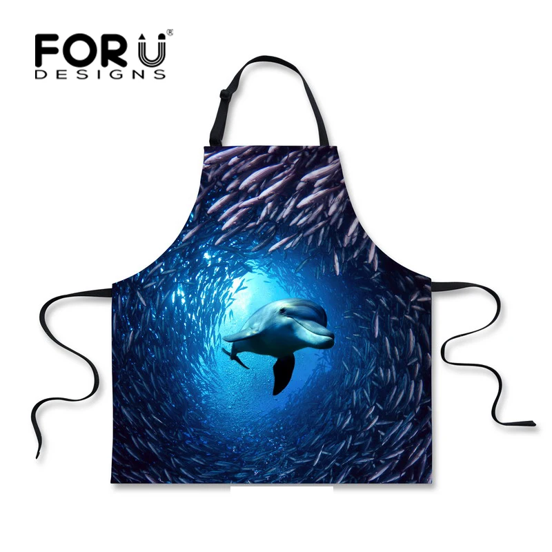FORUDESIGNS/большой фартук мясника с 3D принтом в виде животных Забавный для взрослых