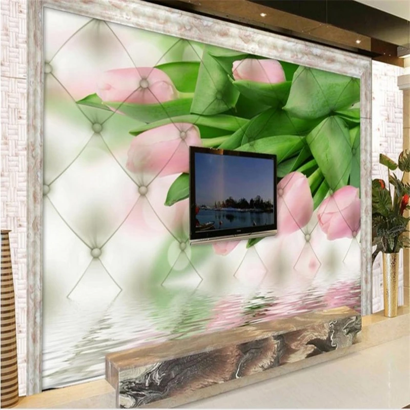 beibehang Custom Wallpaper 3D Water Tulip Soft Pack TV Mural Living Room Bedroom Home Decor Background Wall 3d mural wallpaper
beibehang Custom Wallpaper 3D Water Tulip Soft Pack TV Mural Living Room Bedroom Home Decor Background Wall 3d mural wallpaper