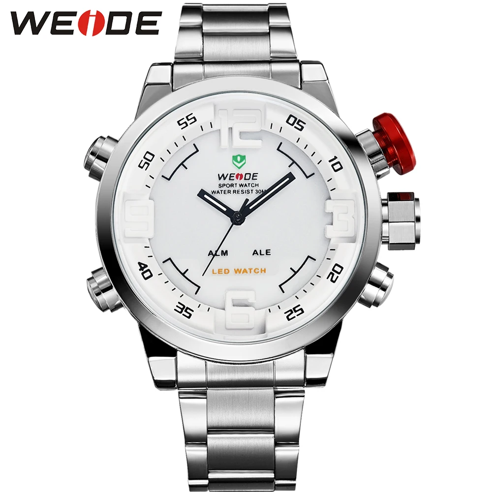 WEIDE мужские часы Топ люксовый бренд 2019 стальные кварцевые Аналоговые