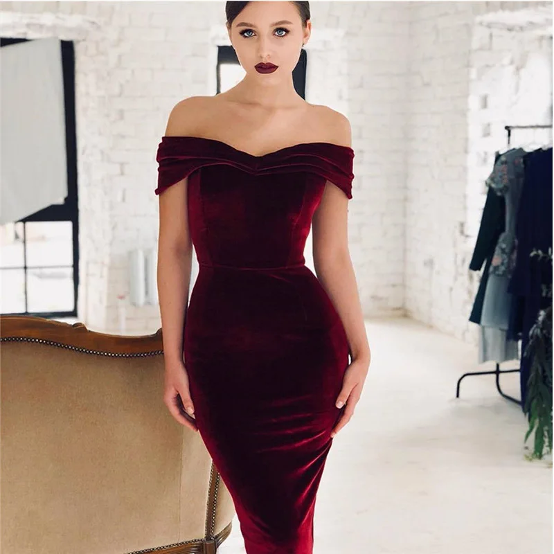 2019 Spring Velvet Dresses Women Regular Natural Fashion Solid Sexy Slim Sheath Off the Shoulder V-neck Women Dress Vestidos
2019 Spring Velvet Dresses Women Regular Natural Fashion Solid Sexy Slim Sheath Off the Shoulder V-neck Women Dress Vestidos