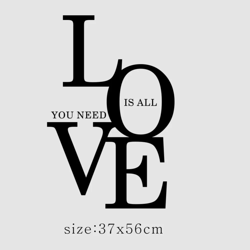 Modern Style Love is All You Need Removable Quote Vinyl Wall Stickers Art Wall Decals Background Wall Decoration
Modern Style Love is All You Need Removable Quote Vinyl Wall Stickers Art Wall Decals Background Wall Decoration