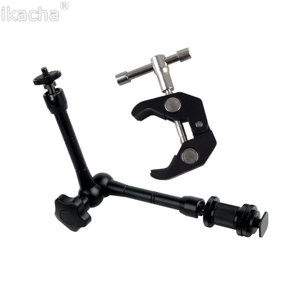 2pcs/kit 11" Inch Articulating Magic Arm + Super Clamp for Camera LCD Monitor LED Light
2pcs/kit 11" Inch Articulating Magic Arm + Super Clamp for Camera LCD Monitor LED Light