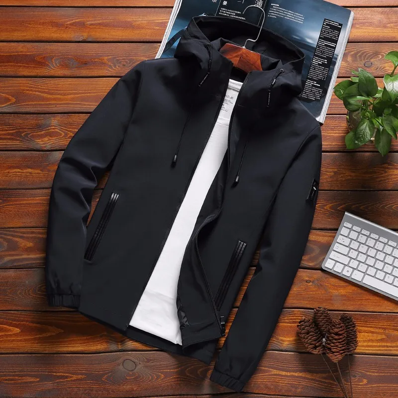 Фото Ветровка для мужчин брендовая одежда мягкая Водонепроницаемая мужская куртка с(Aliexpress на русском)