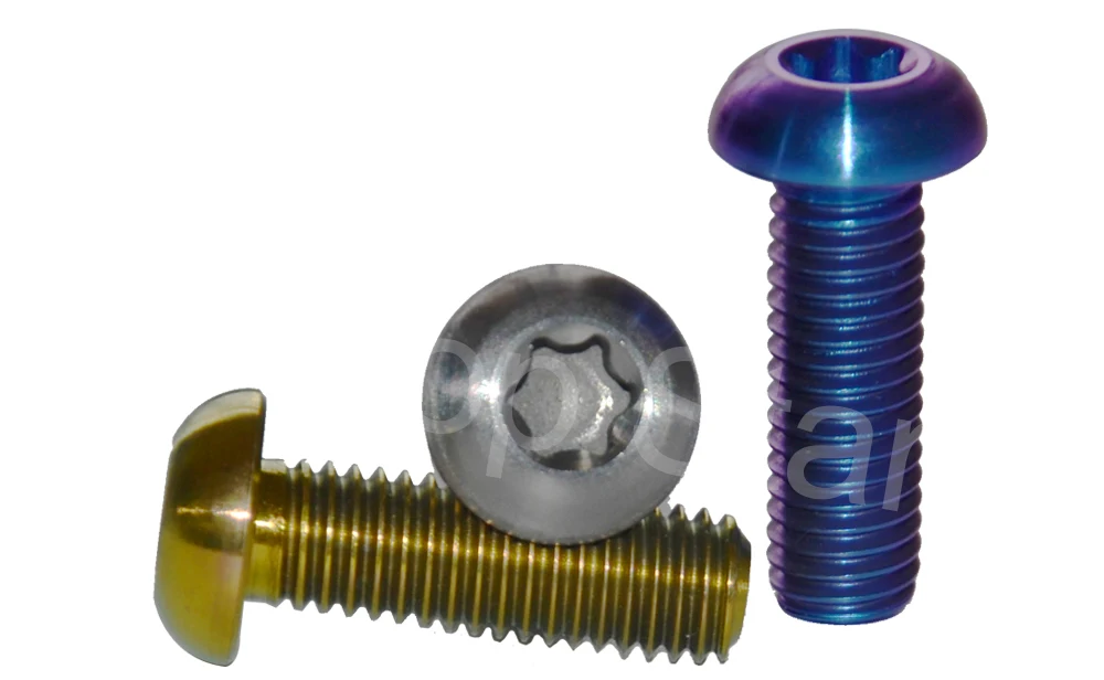 2 pcs Button head Titanium bolts for Motorcycle M8 X 25mm Grade5 Titanium alloy Bolt