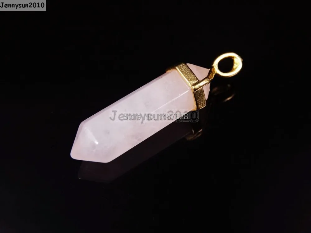 Natural Rose Quart-z Gems Stones Hexagonal Pointed Healing Reiki Chakra Gold Pendant Beads Necklace Earrings Jewelry 10Pcs/Pack
Natural Rose Quart-z Gems Stones Hexagonal Pointed Healing Reiki Chakra Gold Pendant Beads Necklace Earrings Jewelry 10Pcs/Pack