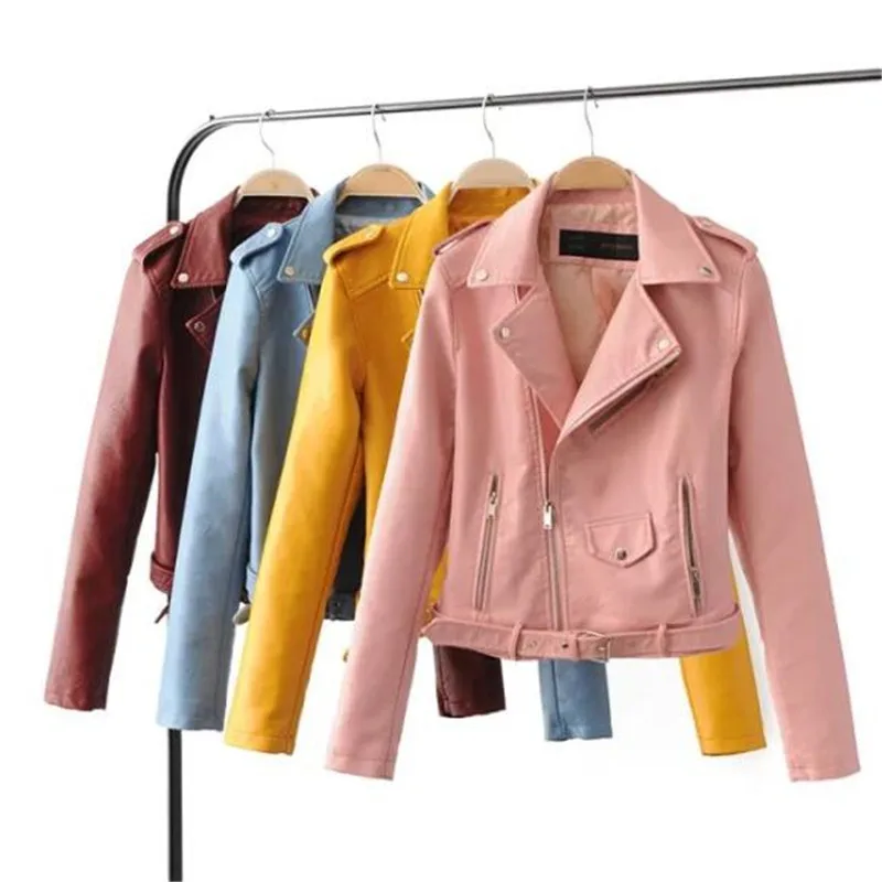 New Arrival 2019 brand Winter Autumn Motorcycle leather jackets yellow leather jacket women leather coat slim PU jacket Leather
New Arrival 2019 brand Winter Autumn Motorcycle leather jackets yellow leather jacket women leather coat slim PU jacket Leather