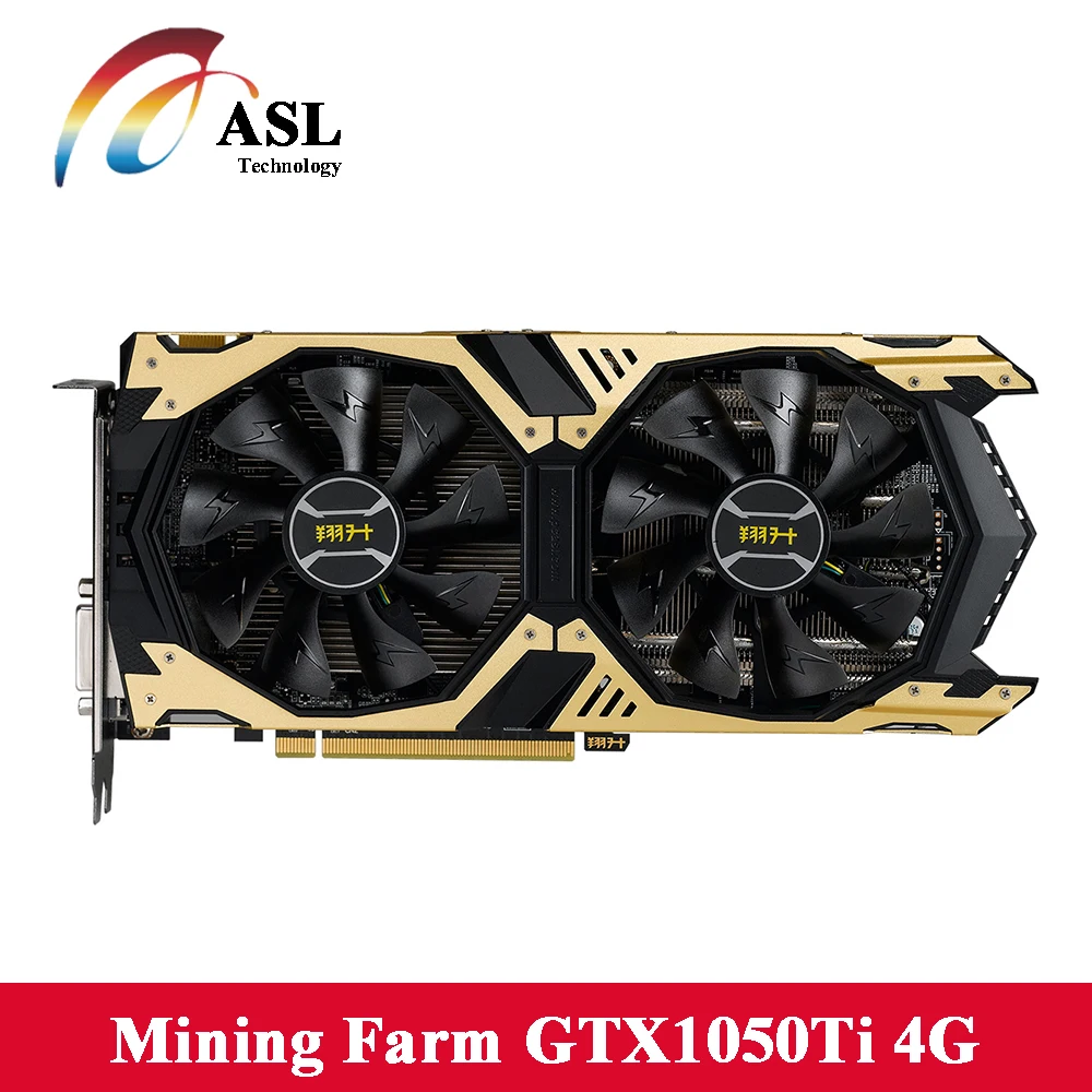 Фото ASL Графика карты GTX1050Ti Fighter 4 г 128bit GDDR5 NVIDIA DirectX 14nm 7008 мГц 1290 1392 768 - купить