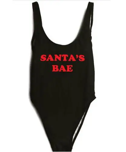 SANTA'S BAE Red Letter Swimwear Low Back Swimsuit Bodysuit Jumpsuit Rompers Girl SUMMER Good Quality Beachwear One Piece Suits
SANTA'S BAE Red Letter Swimwear Low Back Swimsuit Bodysuit Jumpsuit Rompers Girl SUMMER Good Quality Beachwear One Piece Suits