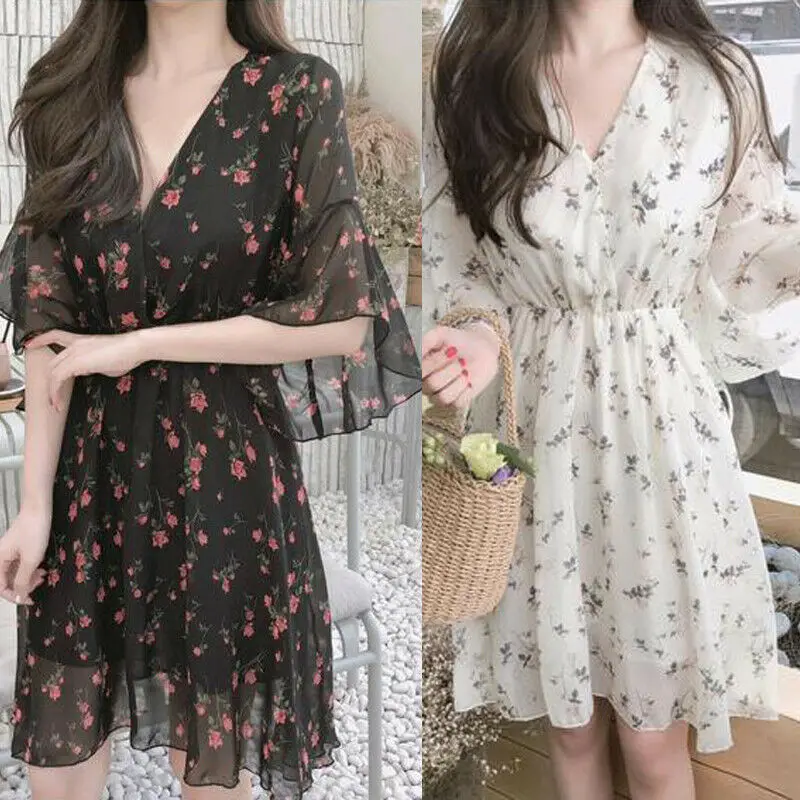 Fashion Women V-Neck Boho Chiffon Party Evening Beach Short Dress Sundress Summer
Fashion Women V-Neck Boho Chiffon Party Evening Beach Short Dress Sundress Summer