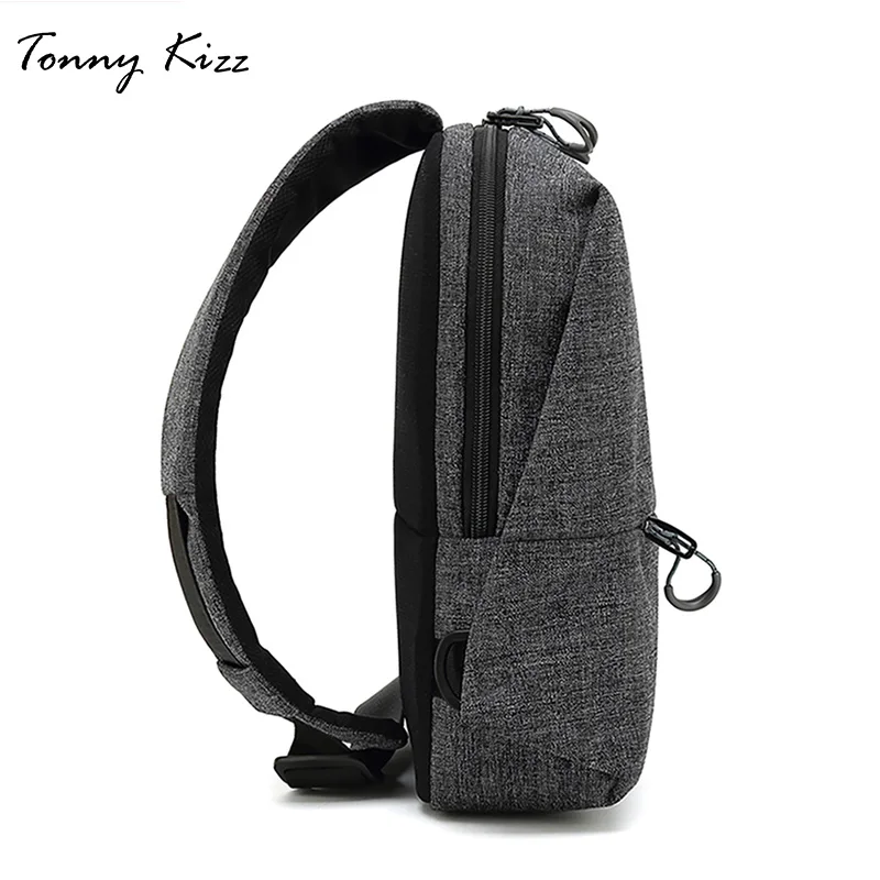 Tonny Kizz Грудь Сумка Crossbody сумка мужской многофункциональной зарядки через USB