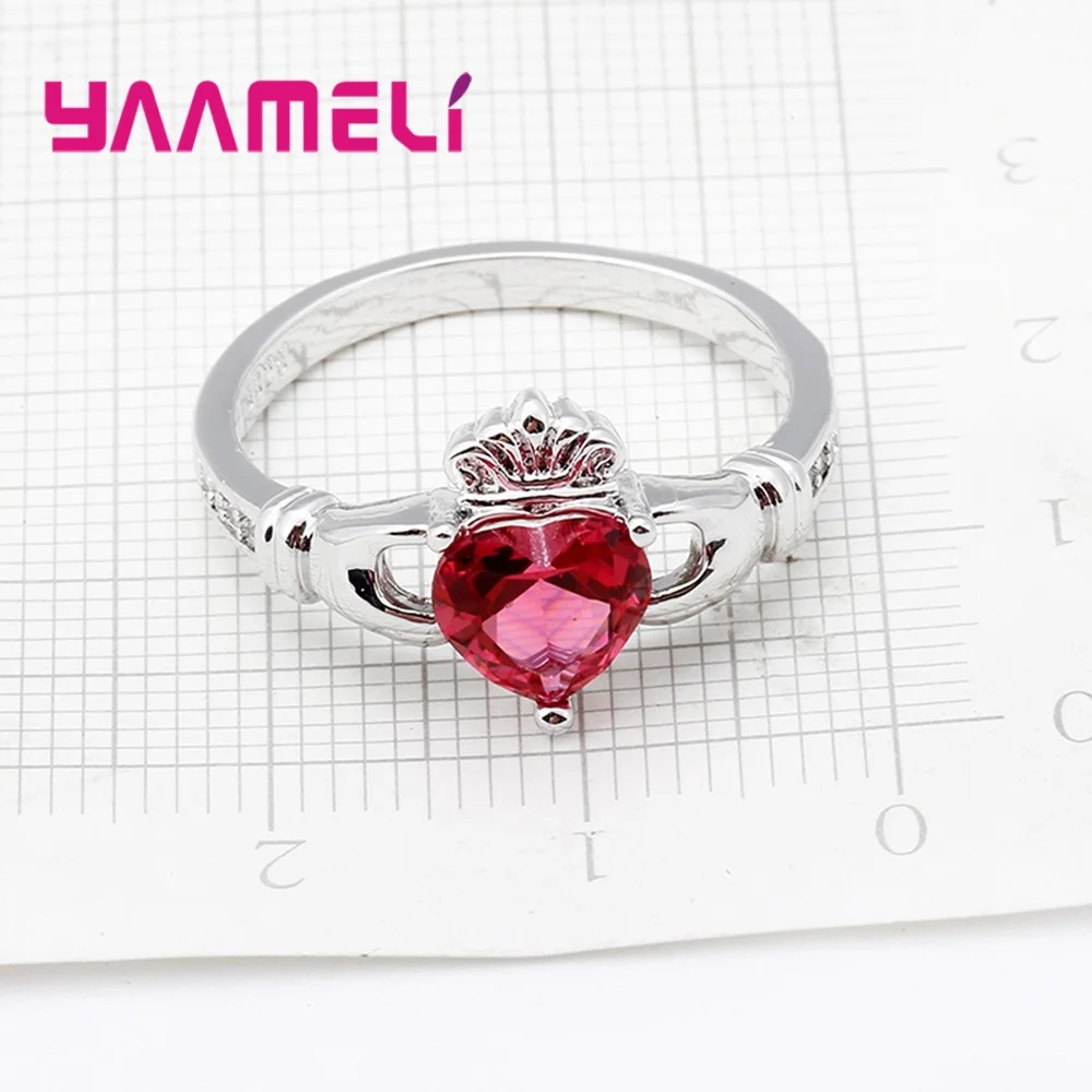 Fantastic Light Red Color And Love Design Sterling Silver Rings For Women For Cocktail Party Trendy Ring
Fantastic Light Red Color And Love Design Sterling Silver Rings For Women For Cocktail Party Trendy Ring