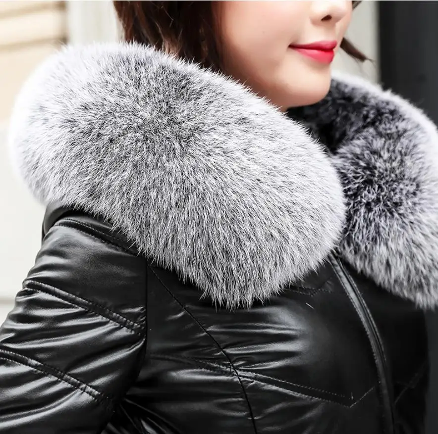 Winter fashion brand fox fur collar hooded 90% real duck down coat female real leather oversize longer thicker down parkas wq764
Winter fashion brand fox fur collar hooded 90% real duck down coat female real leather oversize longer thicker down parkas wq764