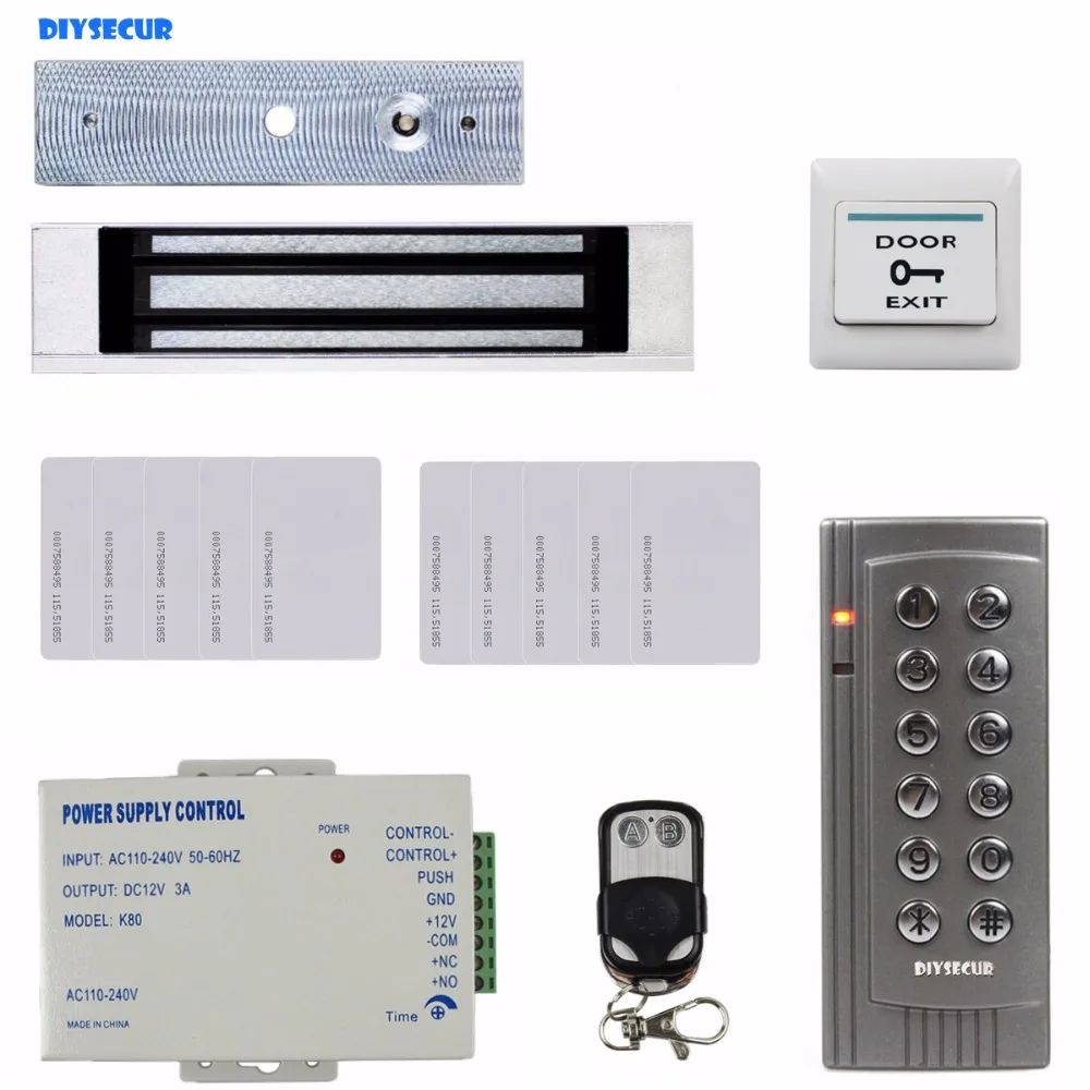 DIYSECUR 125KHz RFID Reader Password Keypad Access Control System Security Kit + 180KG Magnetic Lock Remote Control K4
DIYSECUR 125KHz RFID Reader Password Keypad Access Control System Security Kit + 180KG Magnetic Lock Remote Control K4