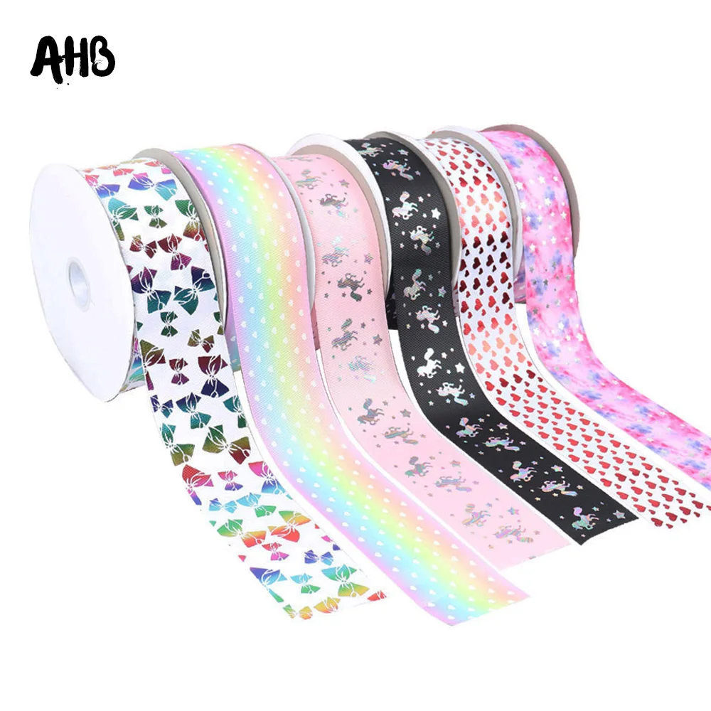 AHB Cute Printed Grosgrain Ribbon 75mm Width 2Y Polyester Butterfly Unicorn Bow Christmas New Year Grosgrain Ribbons For Craft
AHB Cute Printed Grosgrain Ribbon 75mm Width 2Y Polyester Butterfly Unicorn Bow Christmas New Year Grosgrain Ribbons For Craft