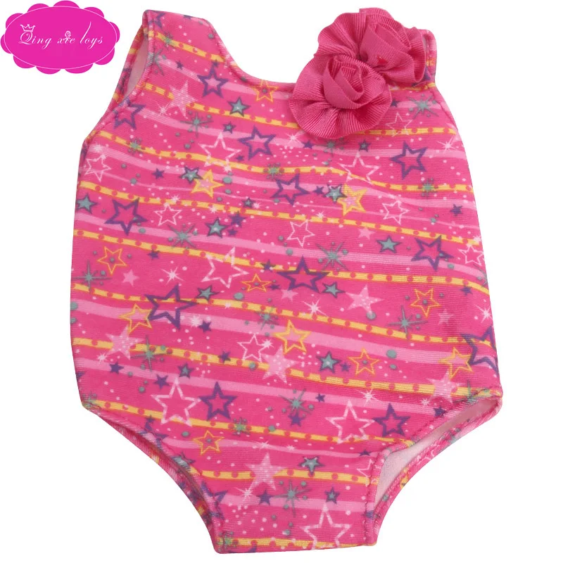 Кукольная одежда для девочек 18 дюймов пурпурный купальник с принтом звезд