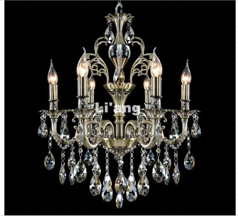Bronze Color Crystal Chandelier Alloy Light Fitting Good Quality K9 Crystal European Decora Drop Lustre for Living Room Lighting
Bronze Color Crystal Chandelier Alloy Light Fitting Good Quality K9 Crystal European Decora Drop Lustre for Living Room Lighting