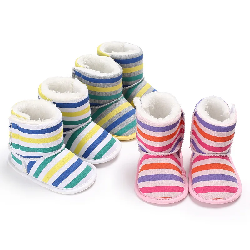 Winter 0-1 years old female baby striped plus velvet warm snow boots soft bottom baby toddler shoes
Winter 0-1 years old female baby striped plus velvet warm snow boots soft bottom baby toddler shoes