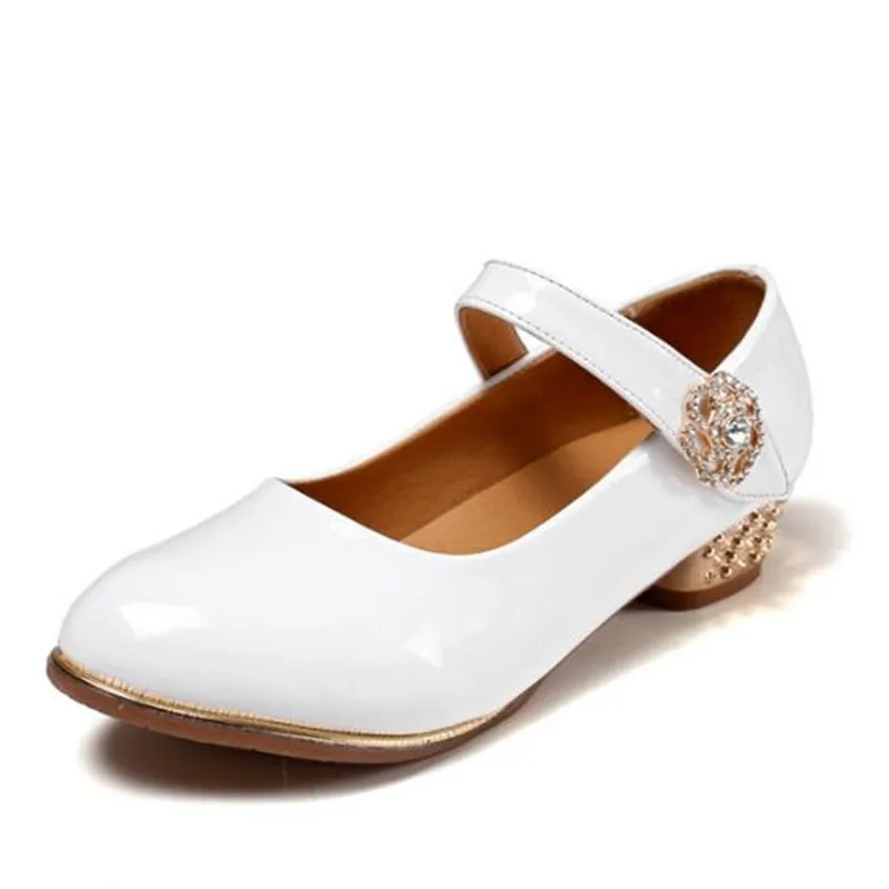 New Spring/Autumn Patent Leather Rhinestone Children Leather Shoes Girls Princess Student Black High-heeled Kids Dance Shoes 02A
New Spring/Autumn Patent Leather Rhinestone Children Leather Shoes Girls Princess Student Black High-heeled Kids Dance Shoes 02A