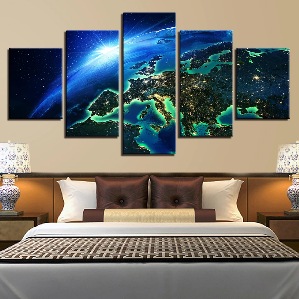 HD Printed Canvas Poster Frame Home Decor Wall Art 5 Pieces Space Earth Surface Landscape Living Room Painting Modular Pictures
HD Printed Canvas Poster Frame Home Decor Wall Art 5 Pieces Space Earth Surface Landscape Living Room Painting Modular Pictures