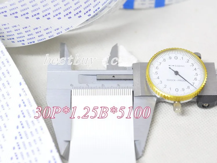 1.25mm Spacing +5100mm Length +30Pin B / Reverse line Soft wire FFC Flexible Flat Cable.30P*1.25B*5100MM
1.25mm Spacing +5100mm Length +30Pin B / Reverse line Soft wire FFC Flexible Flat Cable.30P*1.25B*5100MM