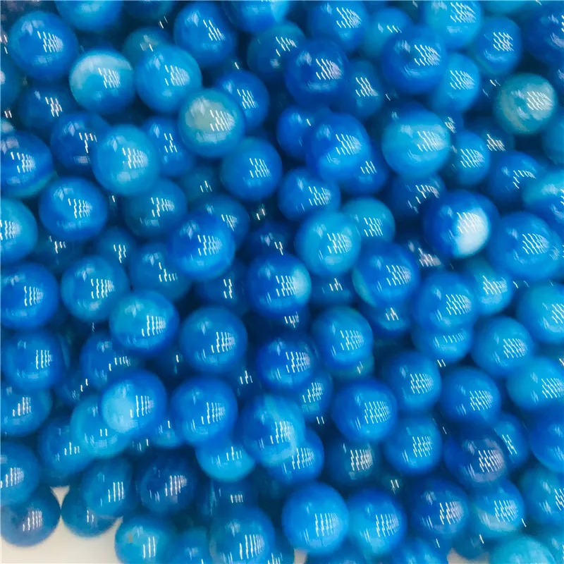 5 PC Pure natural crystal blue agate ball aura healing