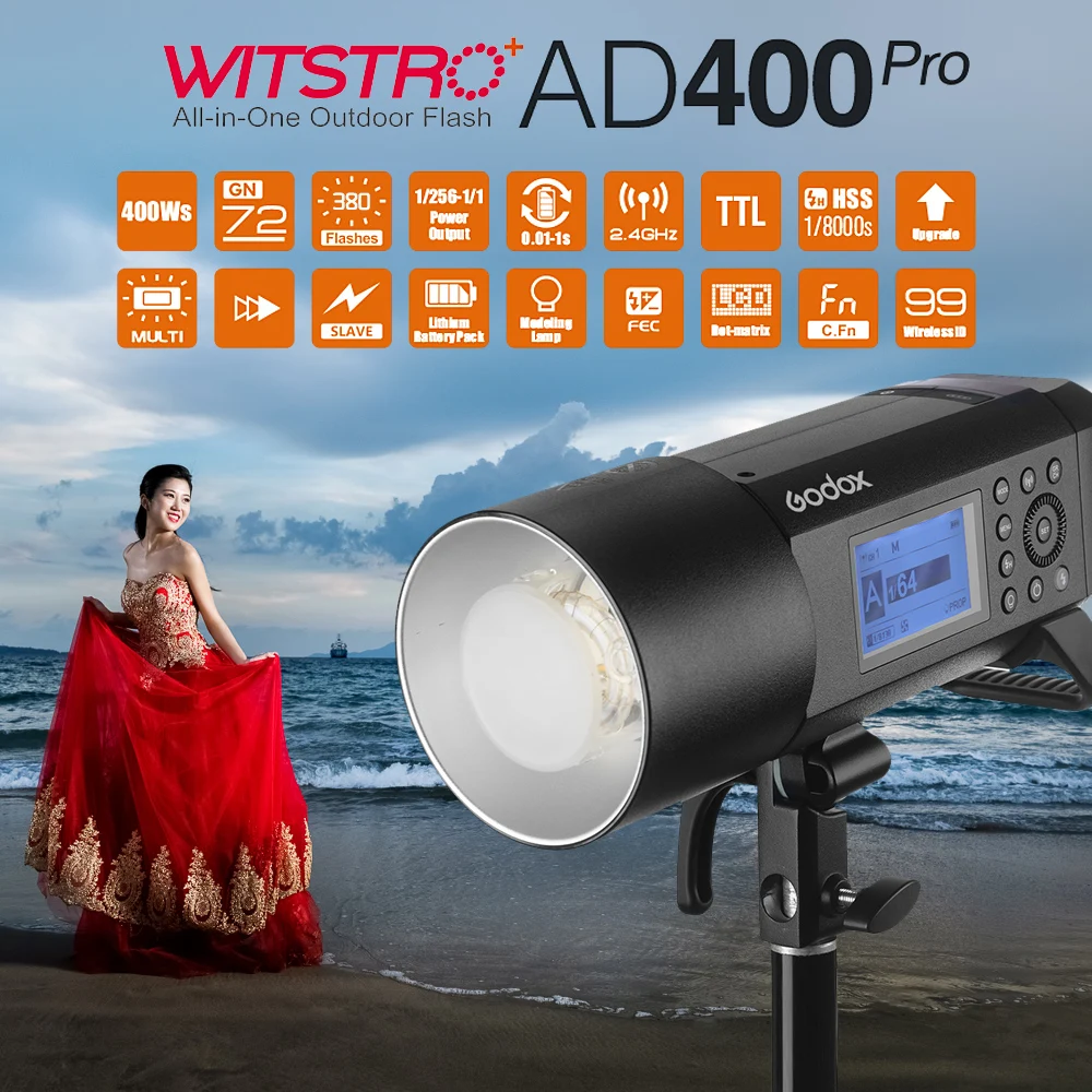 Godox WITSRO AD400Pro все в одном Вспышка Speedlite 2 4G Беспроводная система X встроенный