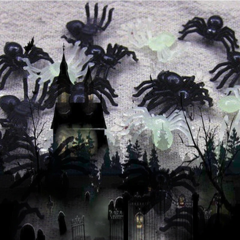20pcs Halloween Mini Plastic Black Luminous Spider Joking Birthday Toys DIY Decoration
20pcs Halloween Mini Plastic Black Luminous Spider Joking Birthday Toys DIY Decoration
