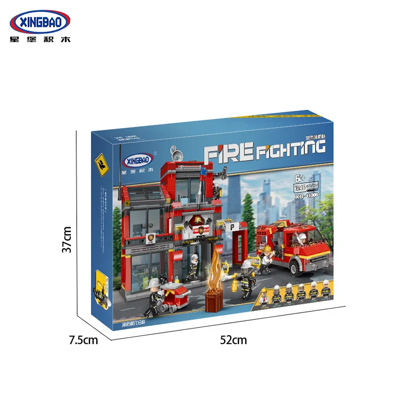 XINGBAO 14006 City Series The Fire Squadron Set Firefighting Building Blocks Christmas Gifts For Kids Educational Toys
XINGBAO 14006 City Series The Fire Squadron Set Firefighting Building Blocks Christmas Gifts For Kids Educational Toys