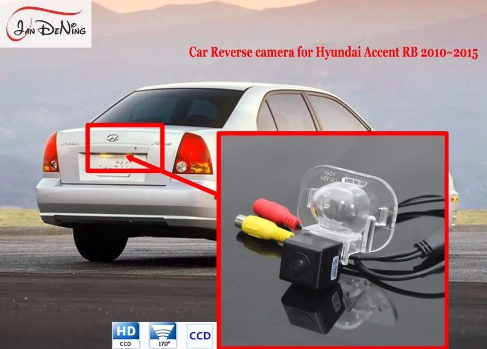 JanDeNing для Hyundai Accent RB 2010 2015 HD CCD Автомобильная камера заднего вида