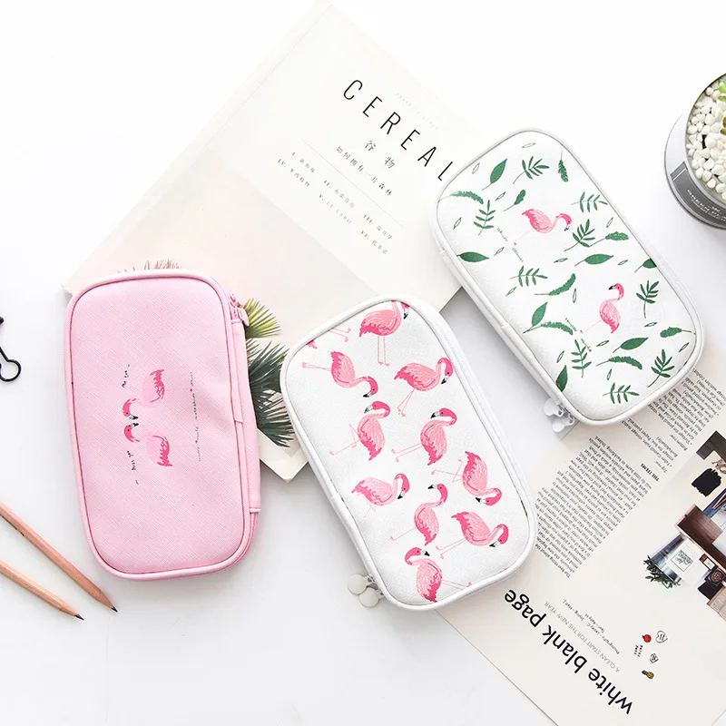 Multifunctional Creative Zipper Kawaii Pencil Bag For School Simple Cute Cartoon Flamingo Pen Pouch Korean Stationary
Multifunctional Creative Zipper Kawaii Pencil Bag For School Simple Cute Cartoon Flamingo Pen Pouch Korean Stationary