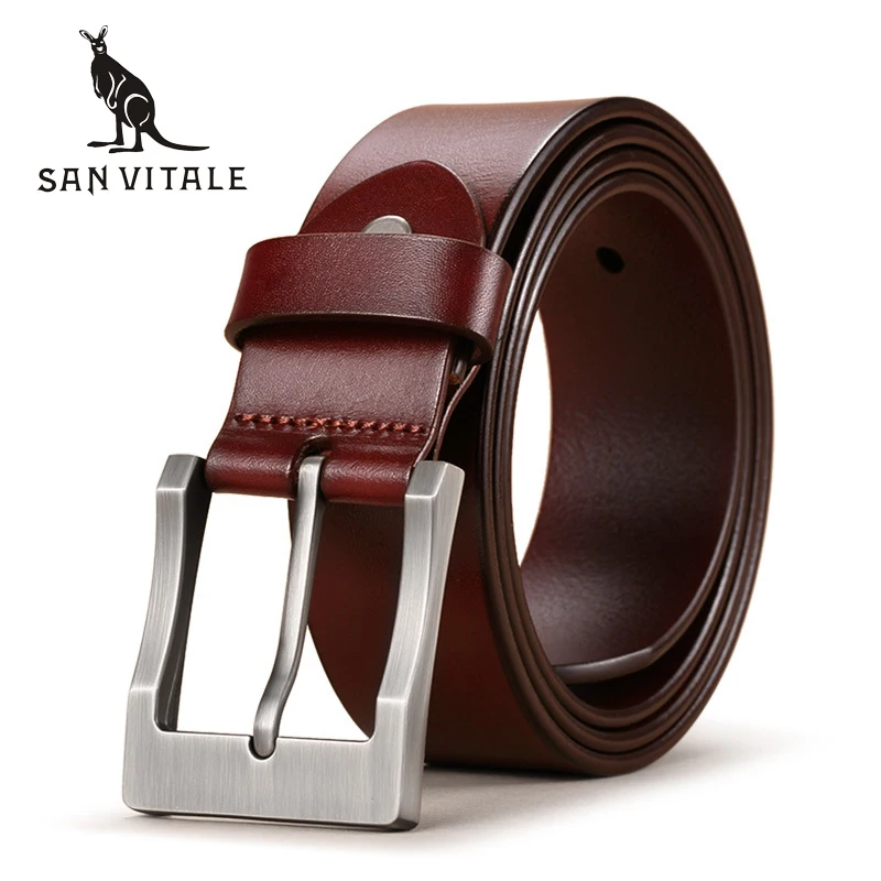 SAN VITALE Men Belt Genuine Leather Luxury Strap Belts for Men Buckle Fancy Vintage Jeans Cintos Masculinos Ceinture Homme
SAN VITALE Men Belt Genuine Leather Luxury Strap Belts for Men Buckle Fancy Vintage Jeans Cintos Masculinos Ceinture Homme