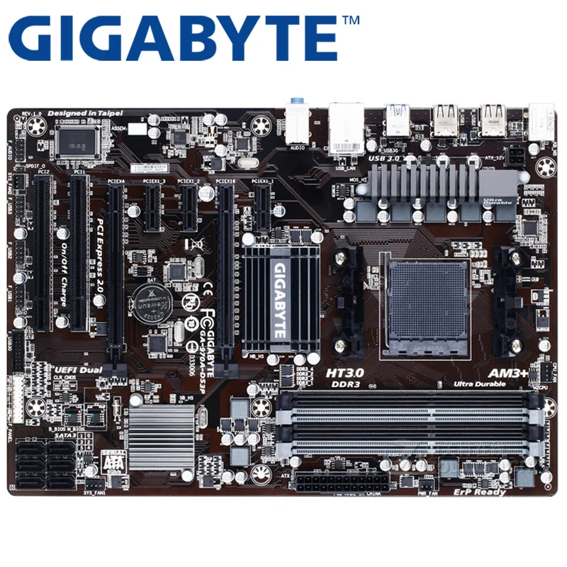 

GIGABYTE GA-970A-DS3P Desktop Motherboard 970 Socket AM3+ DDR3 32G For FX/Phenom II/Athlon II ATX UEFI BIOS Original Used