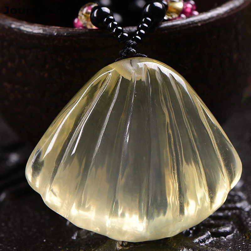 Wholesale Yellow Natural Crystal Pendants Hand Carved Scallop Shell Pendant Necklace Lucky for Women Men Auspicious Jewelry
Wholesale Yellow Natural Crystal Pendants Hand Carved Scallop Shell Pendant Necklace Lucky for Women Men Auspicious Jewelry