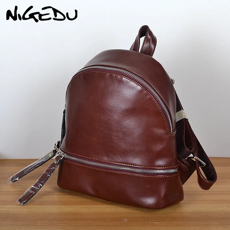NIGEDU brand Women Backpack vintaeg High quality soft PU leather School Bag for girls Rucksack small Female Travel Backpacks bao
NIGEDU brand Women Backpack vintaeg High quality soft PU leather School Bag for girls Rucksack small Female Travel Backpacks bao