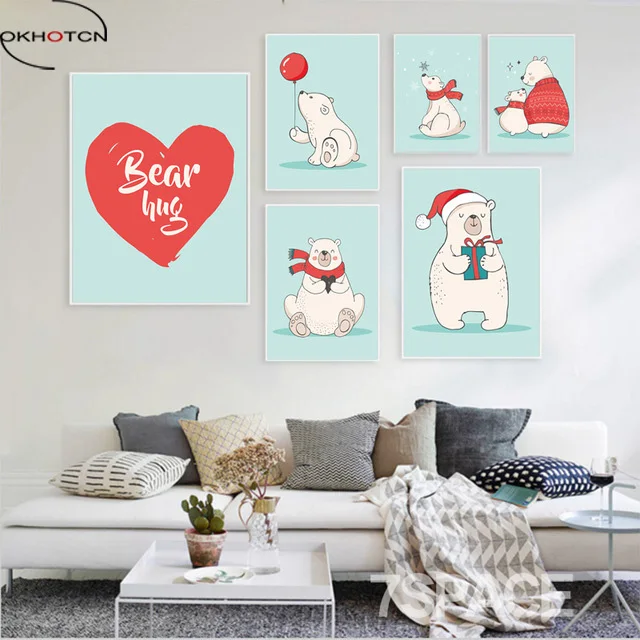 OKHOTCN Framed Cute Bear Hug HD Printed Canvas Painting Nordic Posters Cartoon Minimalist Wall Art Pictures For Kids Room Decor
OKHOTCN Framed Cute Bear Hug HD Printed Canvas Painting Nordic Posters Cartoon Minimalist Wall Art Pictures For Kids Room Decor