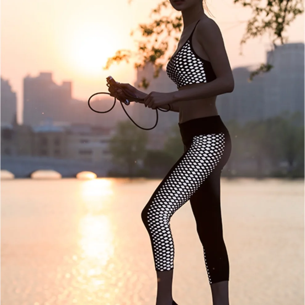 Женский спортивный костюм Midium бюстгальтер для бега и йоги 3/4 штанов костюм|yoga
