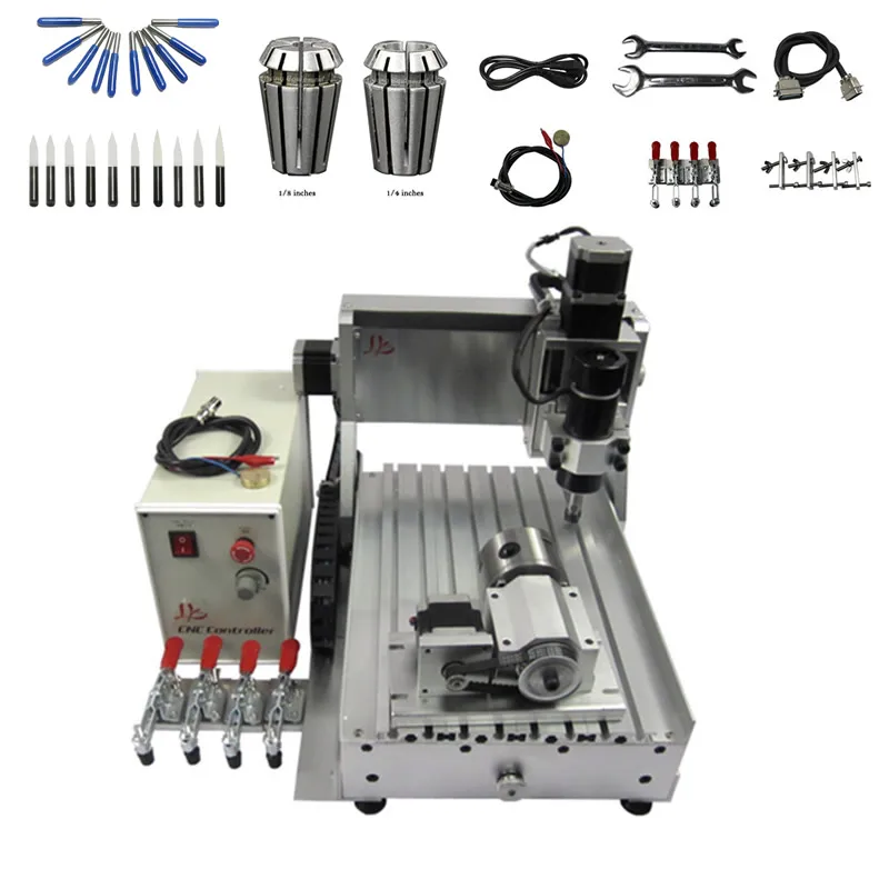 500W Mini CNC Router 3020 USB 4 Axis CNC Engraving Machine Ball Screw Limit Switch for Wood, Metal
500W Mini CNC Router 3020 USB 4 Axis CNC Engraving Machine Ball Screw Limit Switch for Wood, Metal