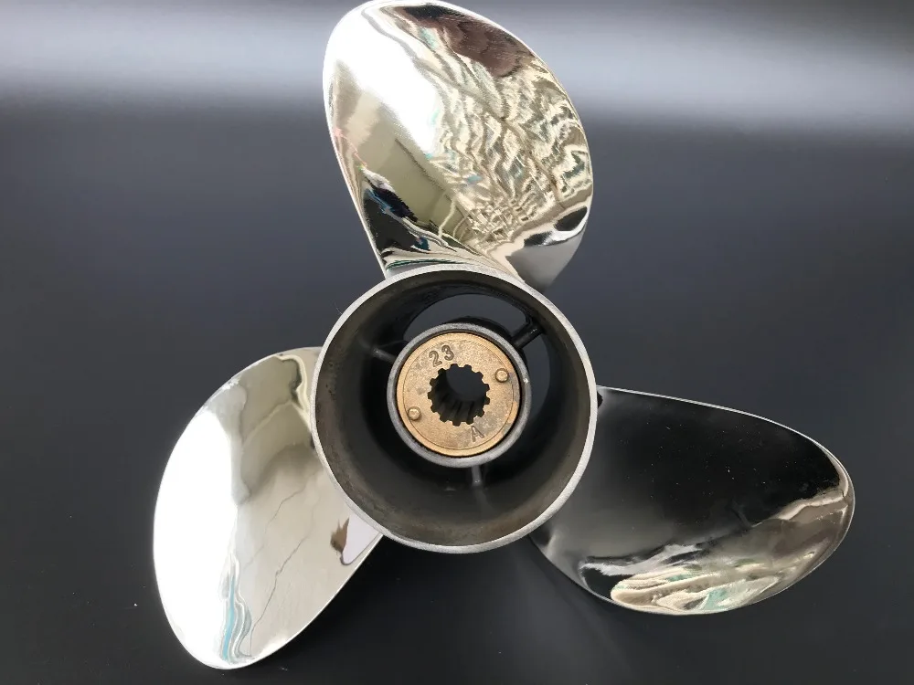 11 3/8x12 For HONDA 35HP-60HP STAINLESS STEEL PROPELLERS outboard boat motors marine propeller 13 tooth
11 3/8x12 For HONDA 35HP-60HP STAINLESS STEEL PROPELLERS outboard boat motors marine propeller 13 tooth