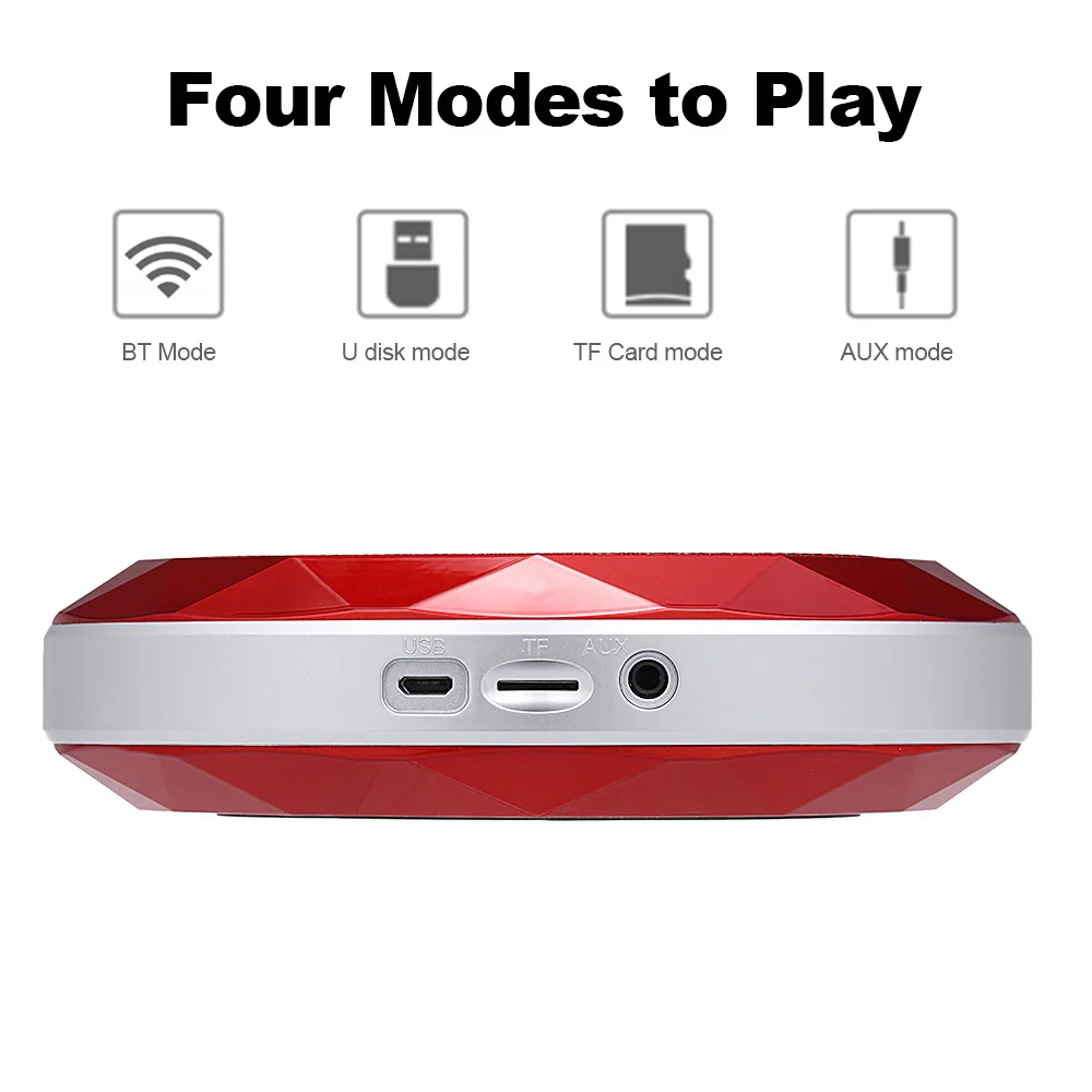 AJB-001 Bluetooth динамик портативный V4.2 + EDR колонки Алмазный Стиль Сабвуфер Стерео Soundbox