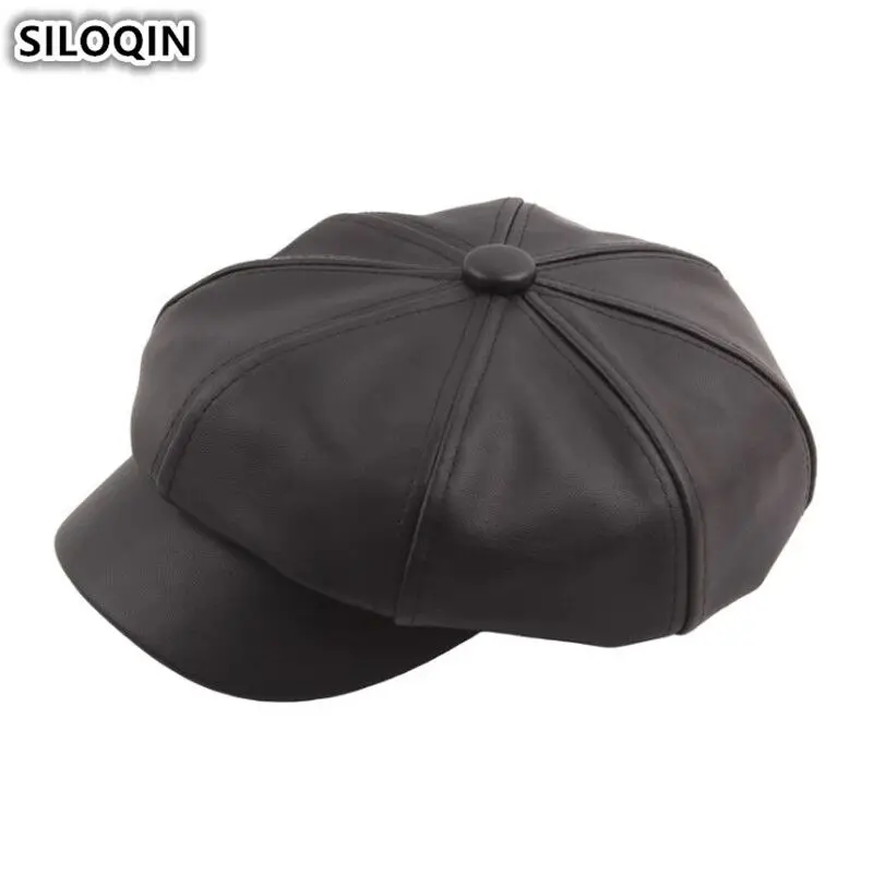SILOQIN Snapback Caps For Women Autumn Women's Hat PU Imitation Leather Berets Solid Elegant Fashion Female Bone Winter Hats NEW
SILOQIN Snapback Caps For Women Autumn Women's Hat PU Imitation Leather Berets Solid Elegant Fashion Female Bone Winter Hats NEW