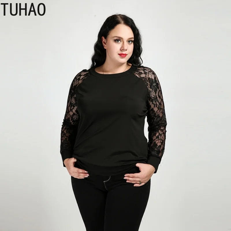 TUHAO 6XL 5XL 4XL Plus Size Tops Spring Summer Black Blouses Women Shirts Lace Blouse Loose Shirt Camisa Blusas Feminina RL
TUHAO 6XL 5XL 4XL Plus Size Tops Spring Summer Black Blouses Women Shirts Lace Blouse Loose Shirt Camisa Blusas Feminina RL