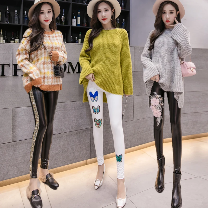 Fashion Women's Leggings Sexy Casual Cashmere Skinny Leather Leg WinterWarmer Vevet Embroidery Leggins Pants Trousers Woman's
Fashion Women's Leggings Sexy Casual Cashmere Skinny Leather Leg WinterWarmer Vevet Embroidery Leggins Pants Trousers Woman's