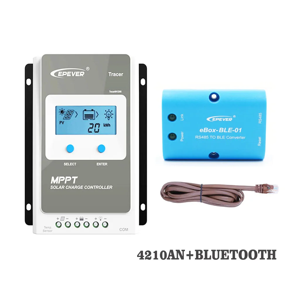 Tracer4210AN 40A MPPT солнечная панель зарядка li Ion LiFePO4 батарея 4210AN 4210A Bluetooth мобильный
